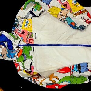 Members only nickelodeon character, jacket white